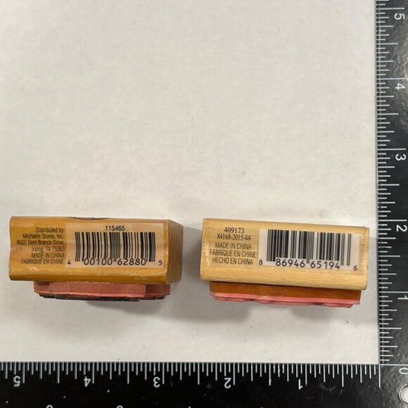 Halloween Mummy Wood Mounted Rubber Stamp Set Recollections 115465 & 409173 - Picture 3 of 4